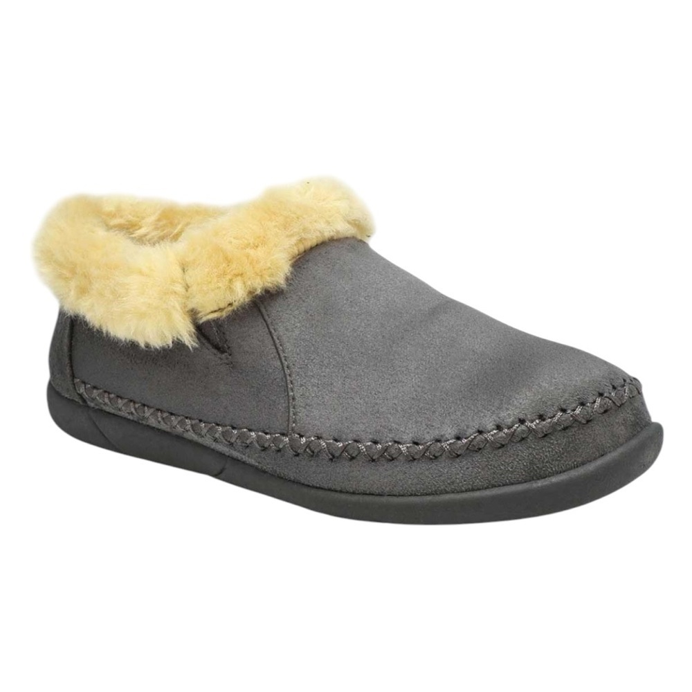 SoftMoc Shae Booties Grey Suede Women Size 10 Casual Faux Fur Memory Foam Cozy